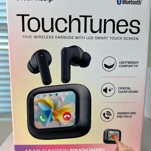 “Tech Theory TouchTunes True Wireless Bluetooth Earbuds LCD Smart Touch Screen